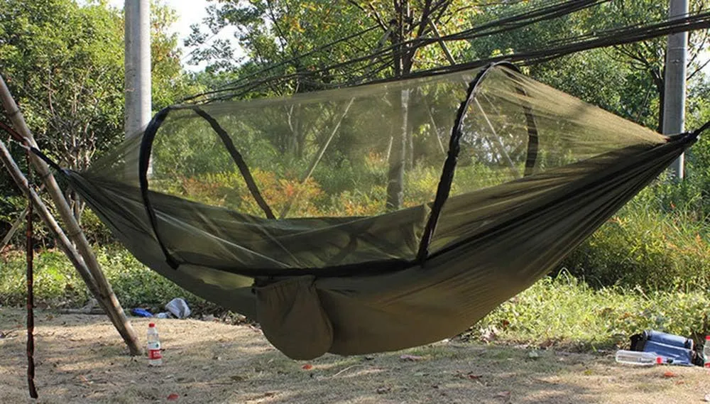 Camping Hammock with Mosquito Net - 2 Person Ultra-Lightweight Outdoor Travel Hammocks for Camping Hiking Backpacking