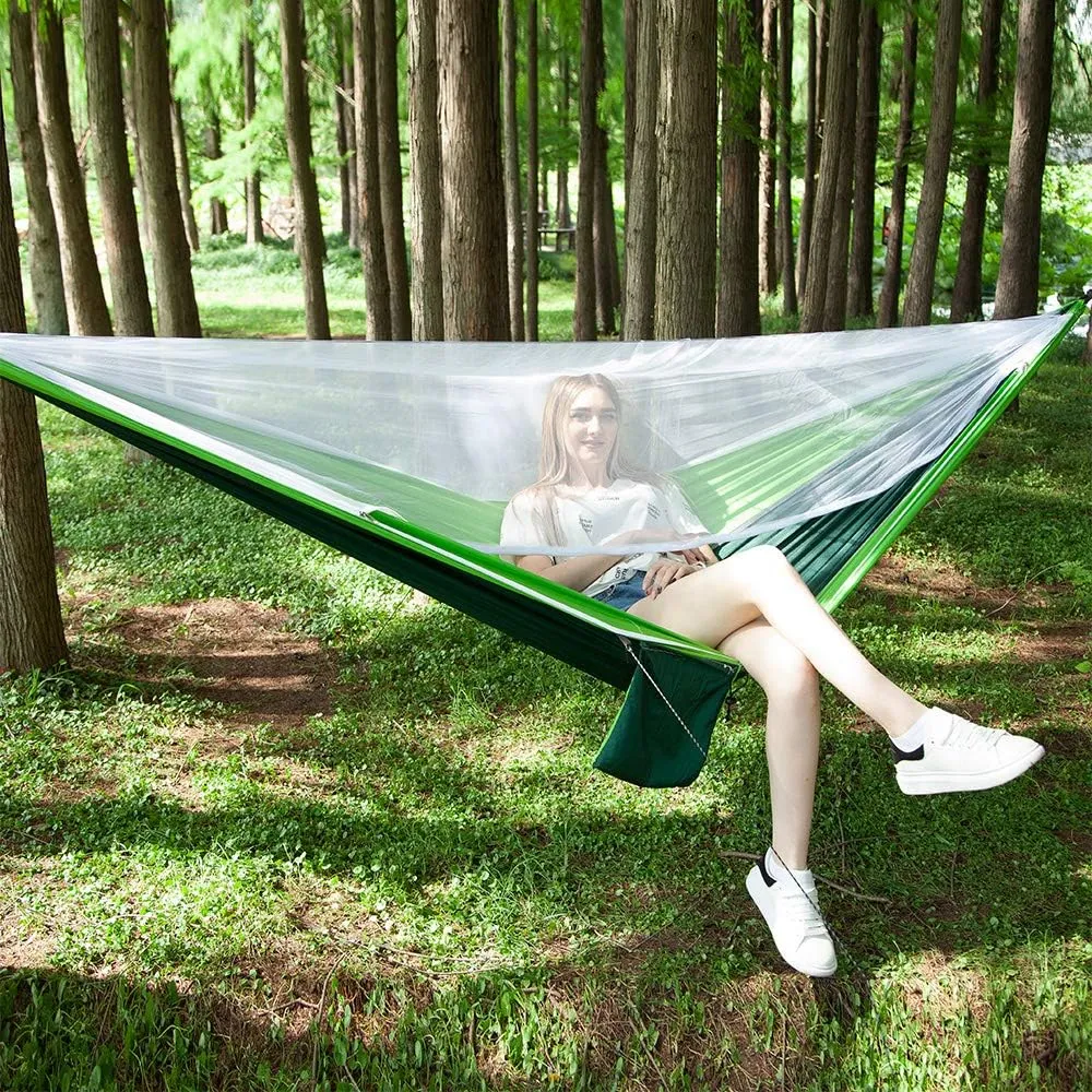 Camping Hammock with Mosquito net Tent Portable Lightweight 2 Person for Outdoors Backpacking Hiking Trekking