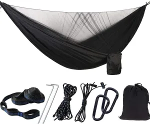 Camping Hammock with Mosquito Nets Outdoor Tourist Hanging Hammocks Portable Parachute Nylon Hiking Hammock for Backpacking Hiking Travel