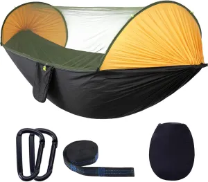 Camping Hammock with Mozzie Net, Camping Hammock with Mozzie Net, Portable Camping Hammock Swing Sleeping Hammock, Camping Hammock with Mozzie Fabric Hammock with Tree Straps