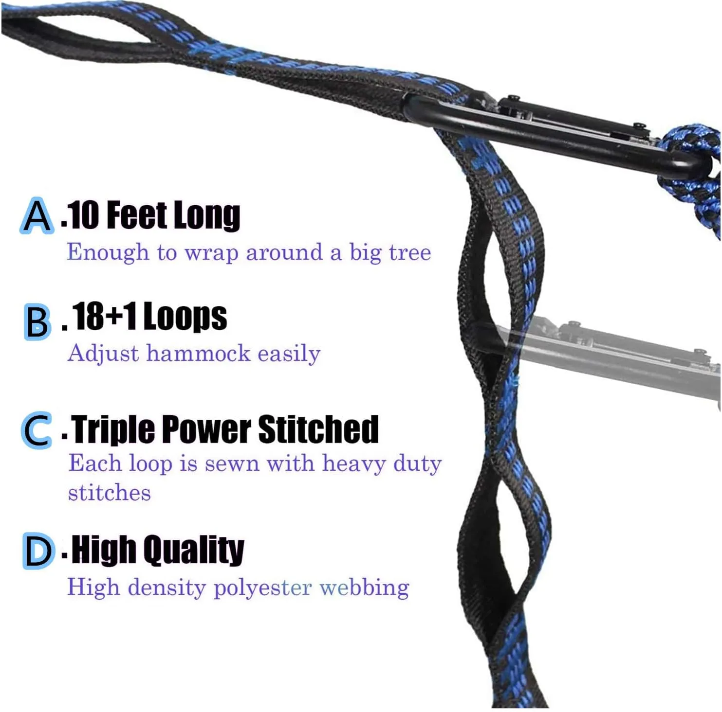 Camping Hammocks, Double & Single Hammock with Tree Straps,Portable Lightweight Parachute Nylon Camping Gear for Outside Hiking Beach Backpack Survival Travel- Up to 500lbs