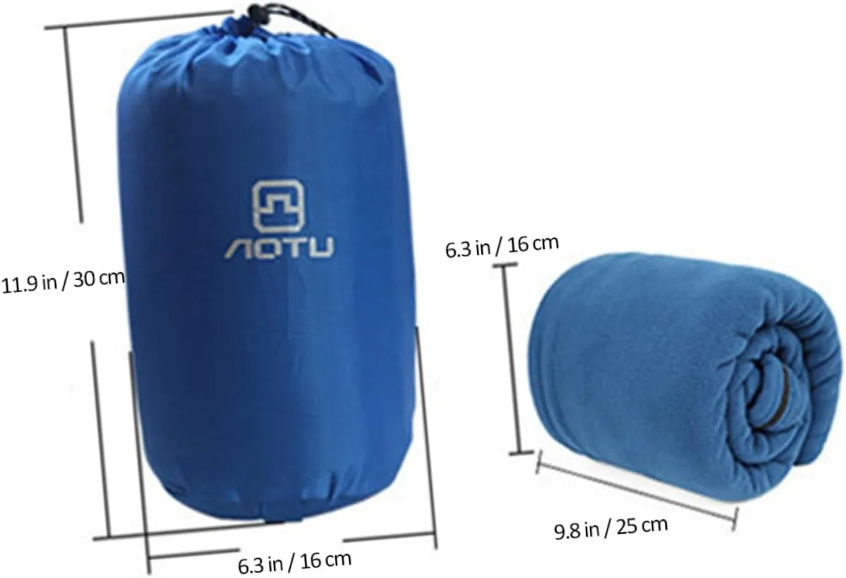 Camping Sleep Sack Sleeping Bags for Adults Fleece Winter Cool Weather Aldult