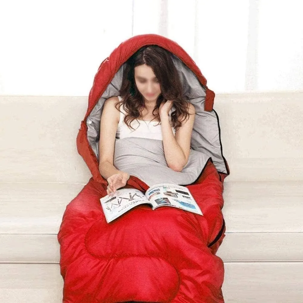 Camping Sleeping Bag Envelope Hooded Sleeping Bag Spring Seasons Bag Sleeping Leisure Outdoor