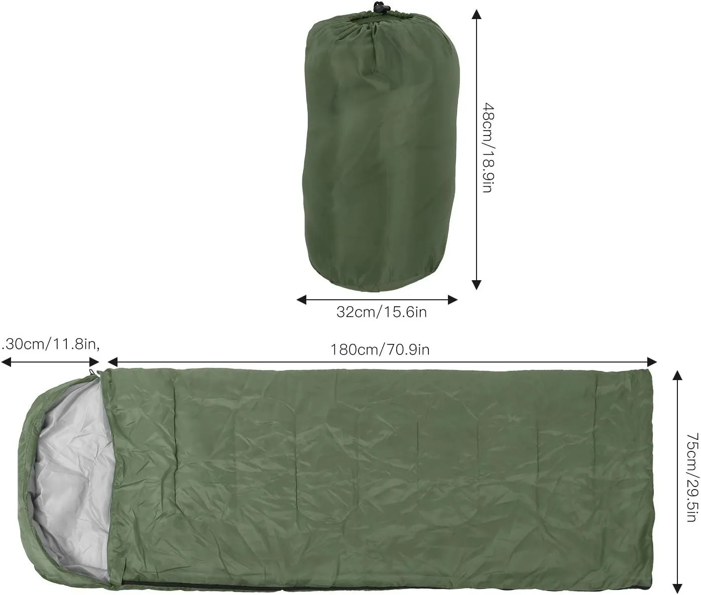 Camping Sleeping Bag, Three Seasons Constant Temperature Sleeping Bag, Portable Adult Outdoor Envelope Sleeping Bag with Storage Bag