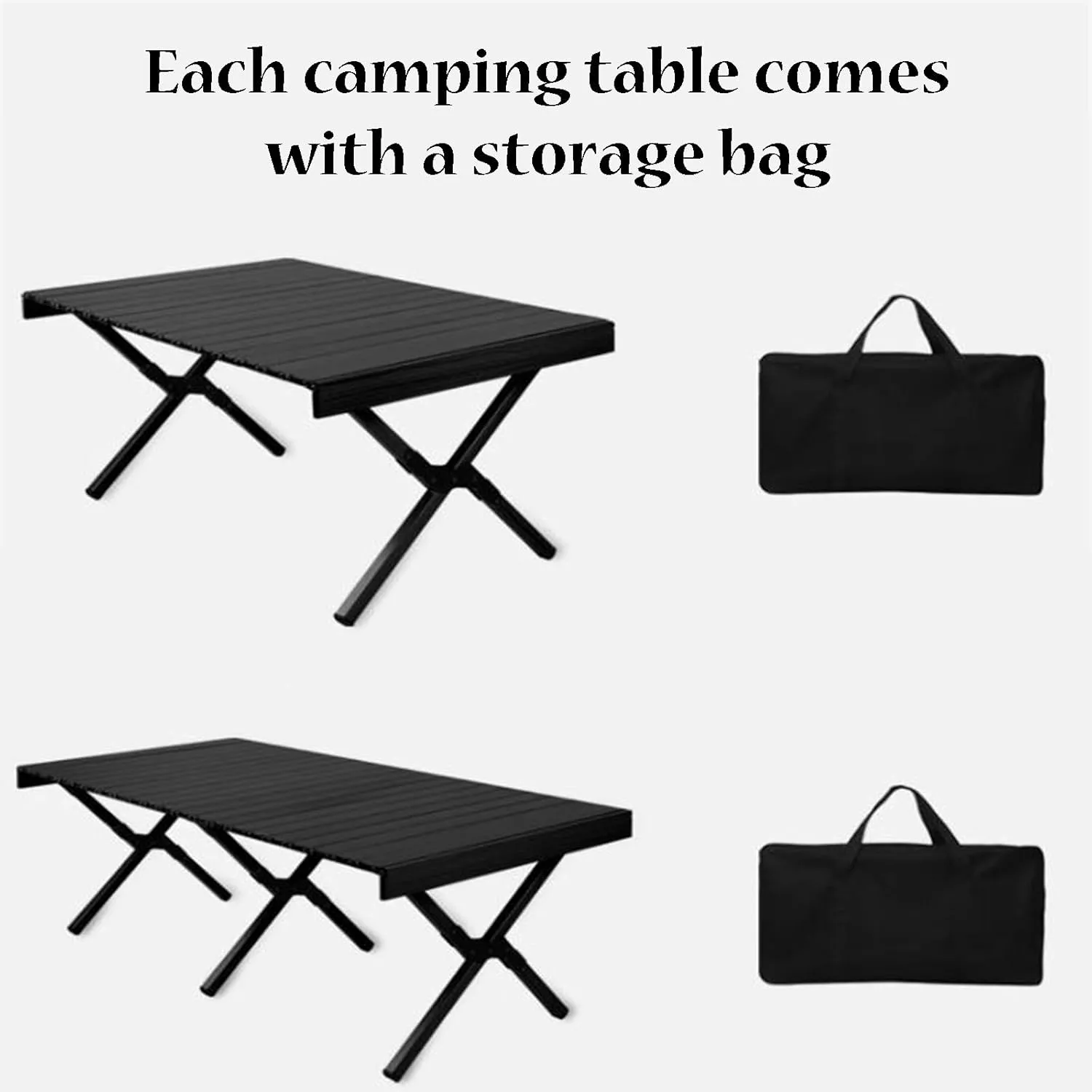 Camping Table Camping Folding Table Foldable Picnic Table Portable Roll Up Desktop Easy to Assembly for Indoor & Outdoor