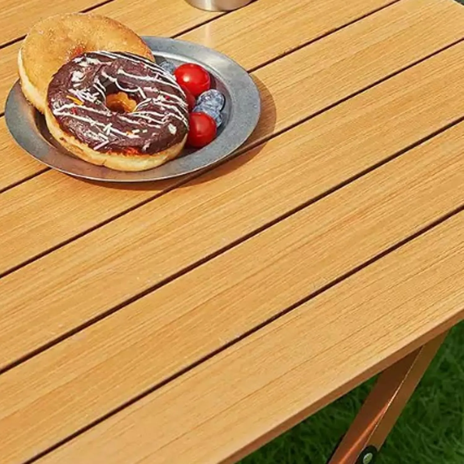 Camping Table Roll Up Table Lightweight, 4 Person Portable Table with Carry Bag for Outdoor BBQ Picnic Gathering(B,60x60x45cm)