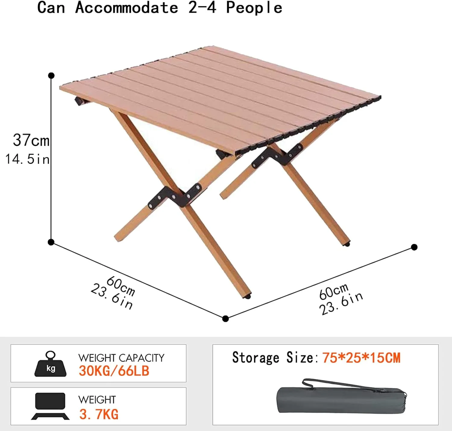 Camping Tables That Fold Up Picnic Table Folding Portable Table Carbon Steel with Roll Up Top Sturdy Portable Camp Table for Outdoor Picnic Travel