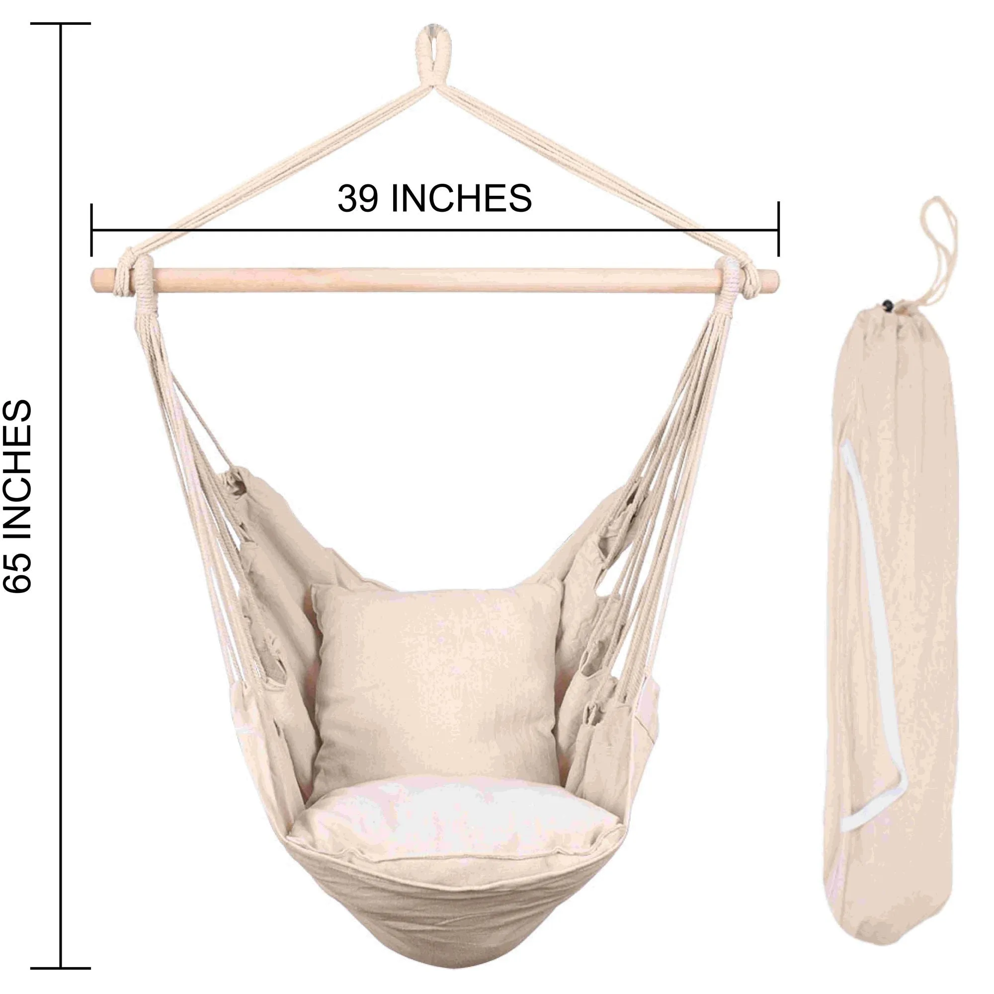 Capacity Lbs; Two Carrying Seat Swing with Natural Hammocks  Price-cut Chair 300 and Don't wait Bag; Seat Cushions Hammock  Weight Rope Hanging