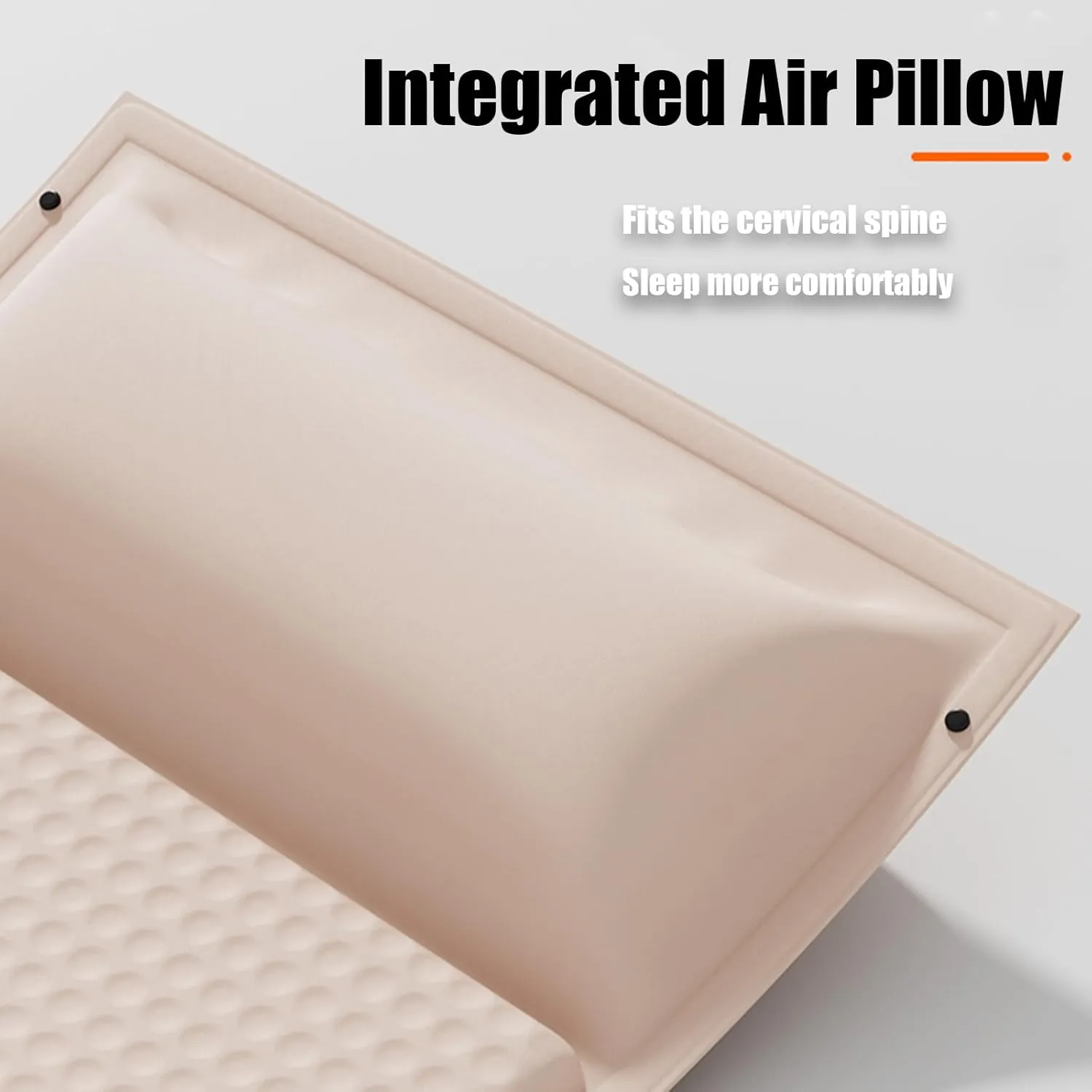 Car Air Mattress Foldable for Audi S4 B7 Avant Wagon 8ED 2004-2009, Back Seat Camping Bed Breathable Airbed Auto-Inflation Without Air Pump SUV Portable Sleeping Pad,Beige Single