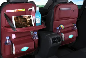 Car Seat Organizer with Foldable Table