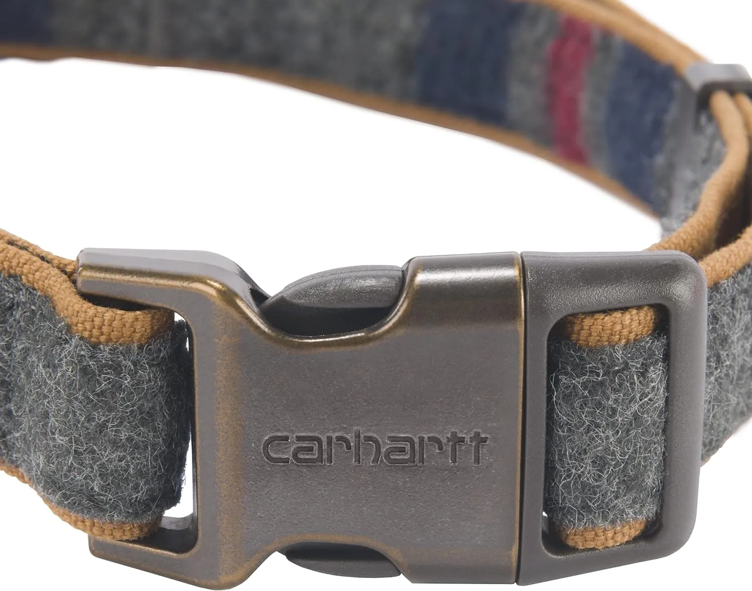 Carhartt Pet Fully Adjustable Webbing Collars for Dogs, Reflective Stitching for Visibility, Blanket Stripe, Large
