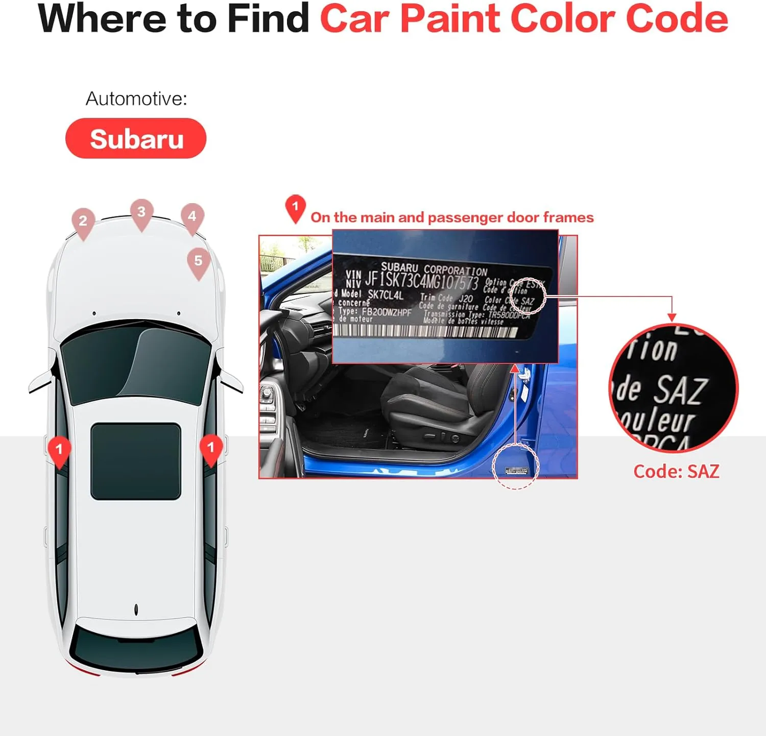Carhoo 64Z Newport Blue Pearl Compatible with Subaru Exact Match Touch Up Paint Pen