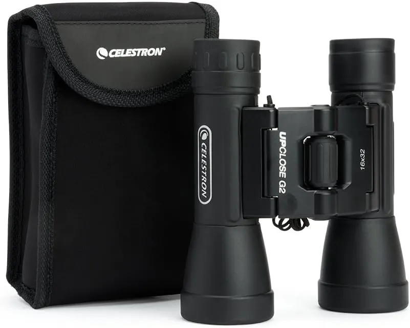 Celestron – UpClose G2 16x32 Binocular – Multi-Coated Optics for Bird Watching, Wildlife, Scenery and Hunting – Roof Prism Binocular for Beginners – Includes Soft Carrying Case