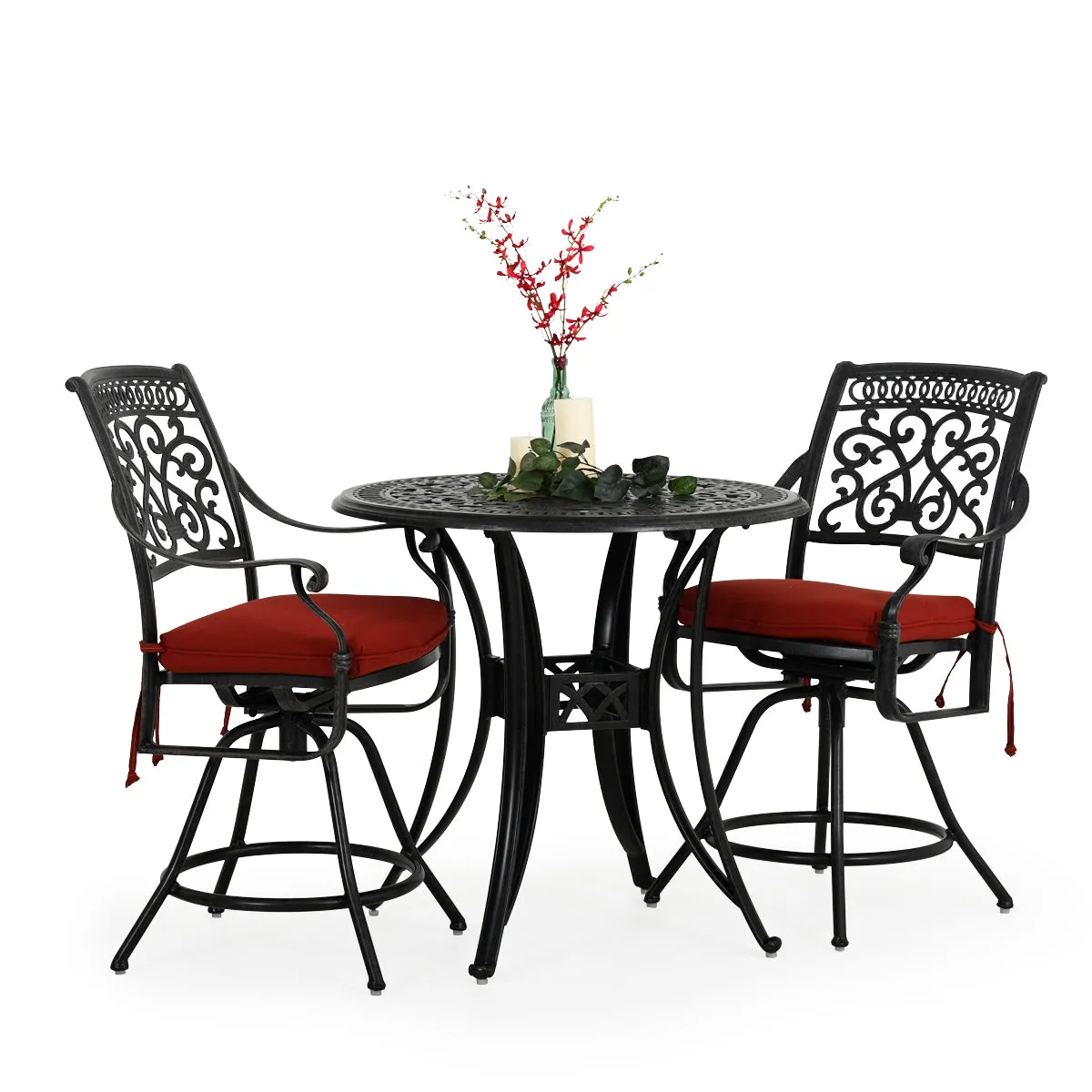Charleston Outdoor Cast Aluminum 36" Round Counter Height Table