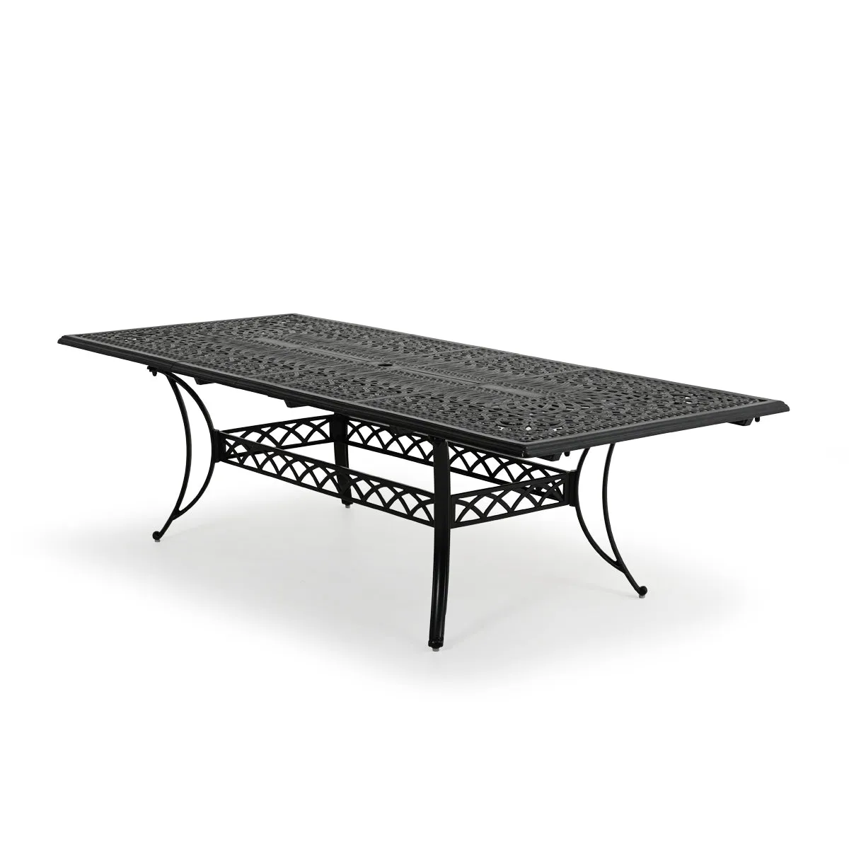 Charleston Outdoor Cast Aluminum 42" x 76" Rectangular Extension Dining Table