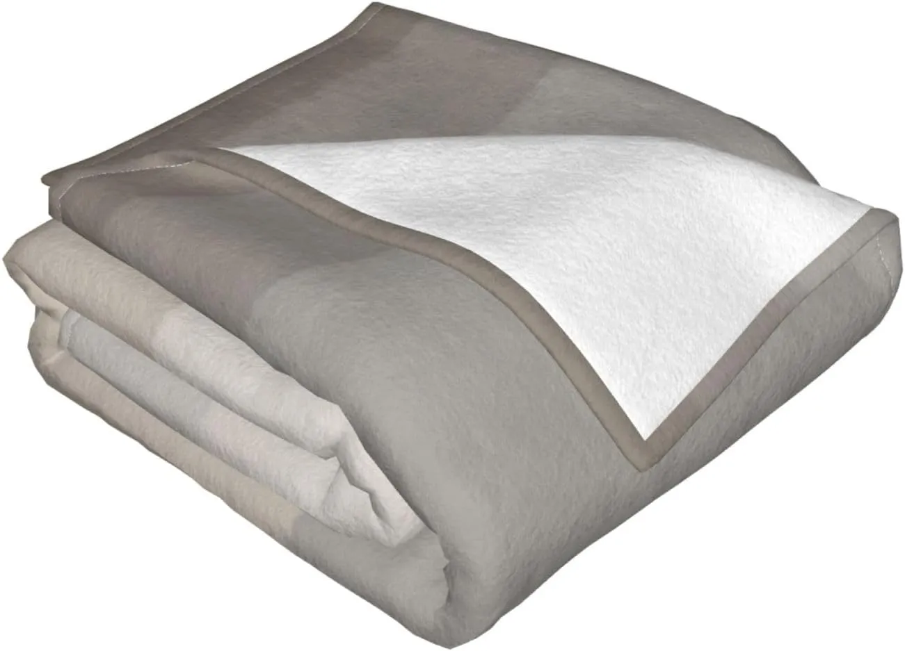 Chic Taupe, Cream and Gray Striped 60"X50" Flannel Blanket - 100% Soft Polyester, Lightweight and Warm, Suitable for Families, Camping, Travel