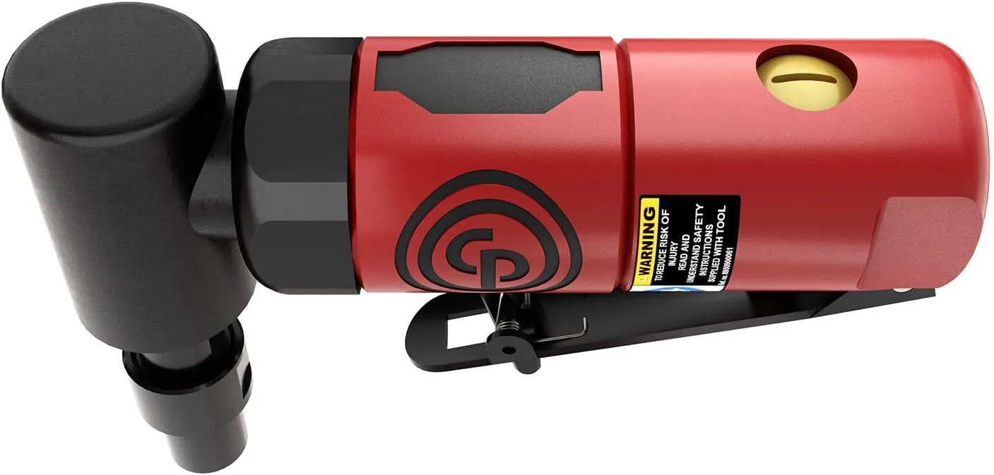 Chicago Pneumatic CP875 Kit - Air Die Grinder Tool, Welder, Woodworking, Automotive Car Detailing, Stainless Steel Polisher, Heavy Duty, Right Angle Grinder, 1/4 Inch (6 mm), 0.3 HP/ 220W - 22500 RPM
