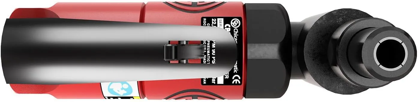 Chicago Pneumatic CP875 Kit - Air Die Grinder Tool, Welder, Woodworking, Automotive Car Detailing, Stainless Steel Polisher, Heavy Duty, Right Angle Grinder, 1/4 Inch (6 mm), 0.3 HP/ 220W - 22500 RPM