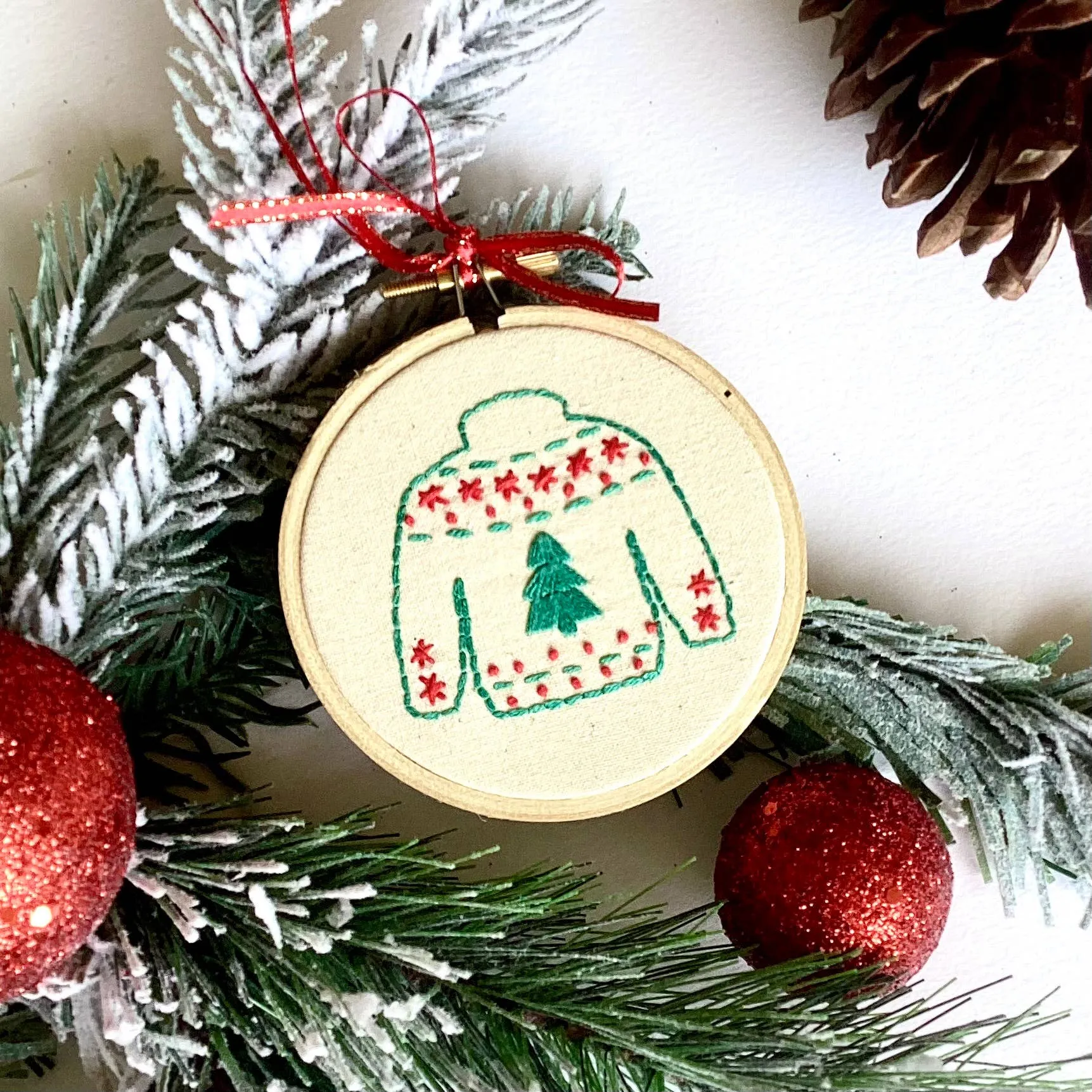 Christmas Jumper Embroidery Kit: Deer - Craft Make Do