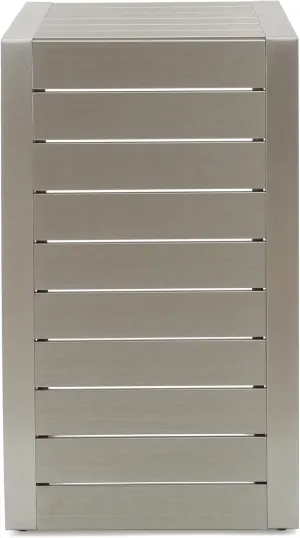 Christopher Knight Home Cape Coral Aluminum C-Shaped End Table, Silver