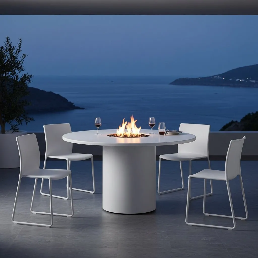 Circa Dining Fire Table (Tabletop) - Aluminum