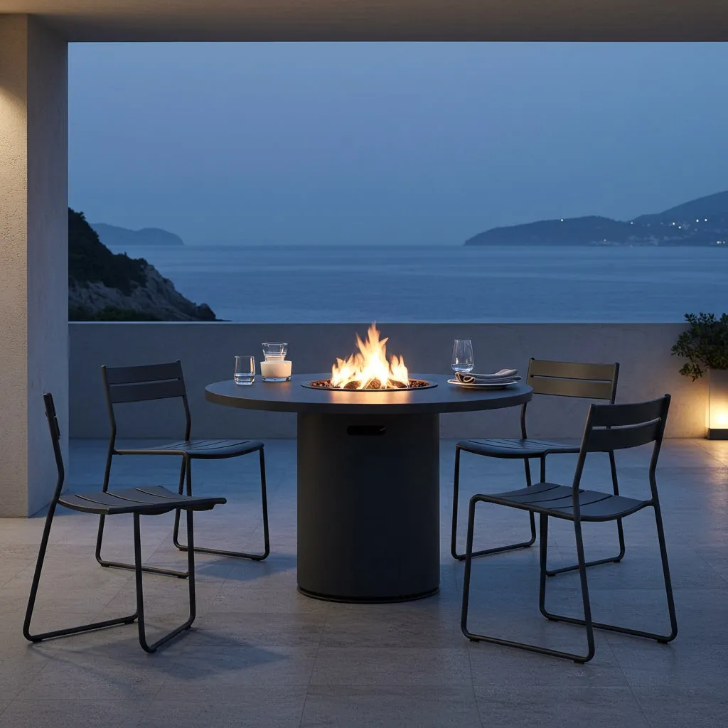 Circa Dining Fire Table (Tabletop) - Aluminum