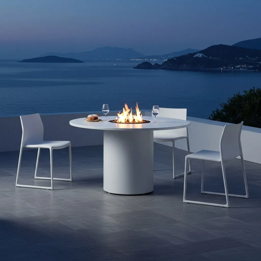 Circa Dining Fire Table (Tabletop) - Aluminum