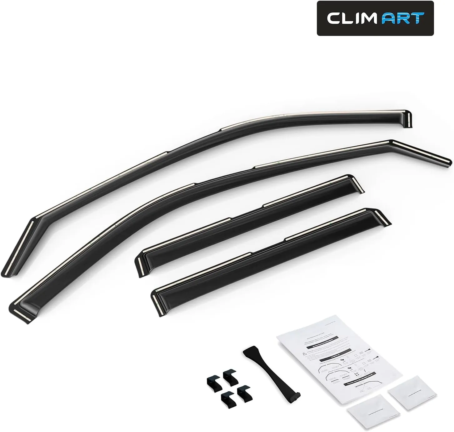 CLIM ART in-Channel Incredibly Durable Rain Guards for Nissan Kicks 2018-2024, Original Window Deflectors, Vent Window Visors, Vent Deflector, 4 pcs. - 619250