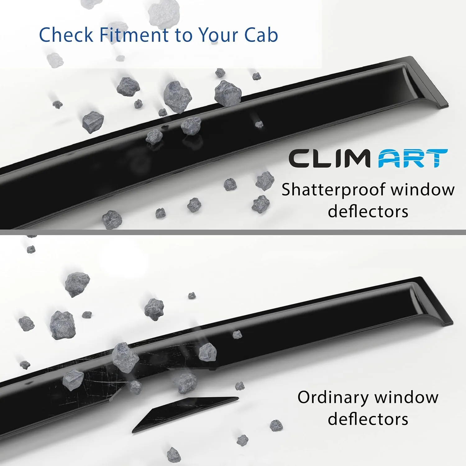 CLIM ART in-Channel Incredibly Durable Rain Guards for Nissan Kicks 2018-2024, Original Window Deflectors, Vent Window Visors, Vent Deflector, 4 pcs. - 619250