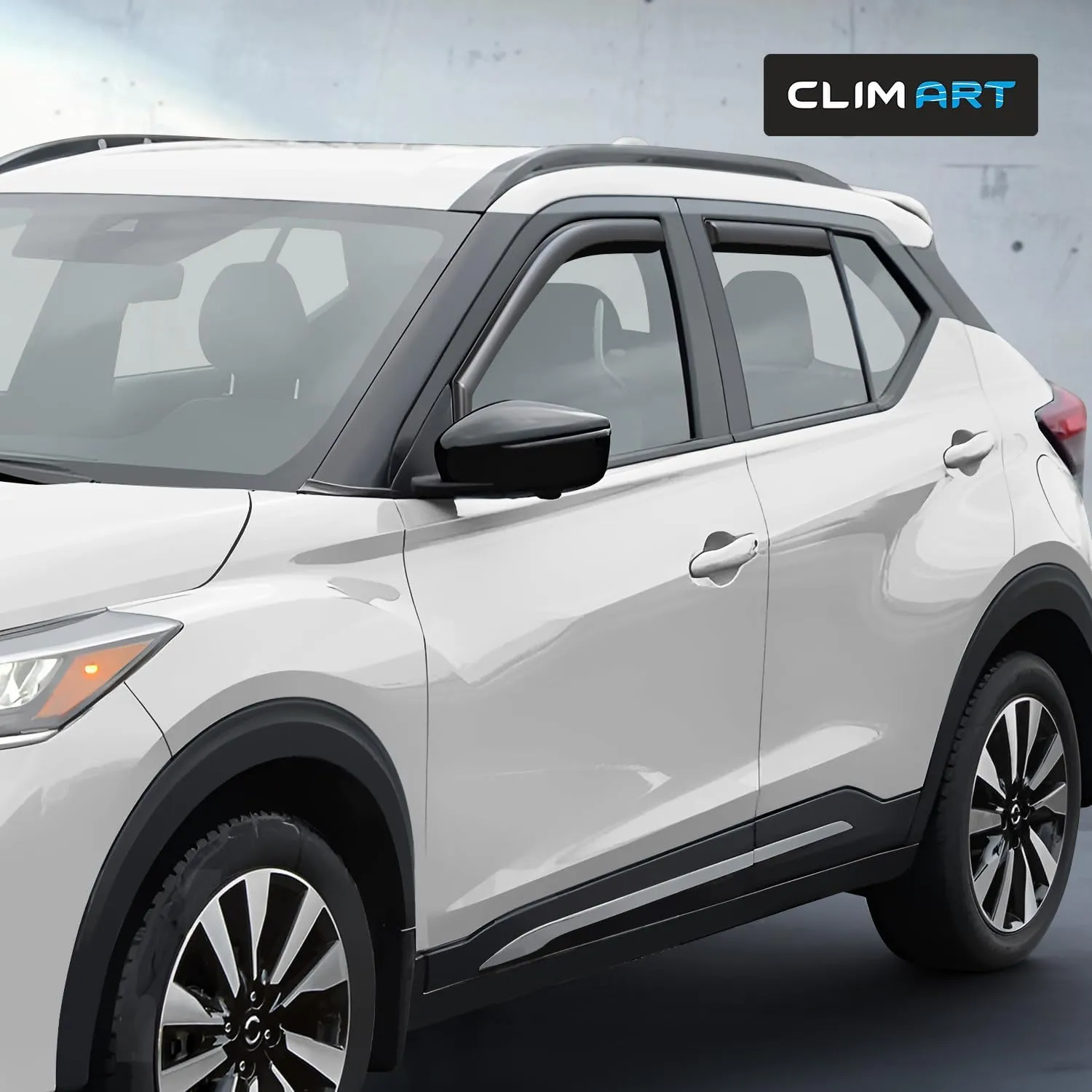 CLIM ART in-Channel Incredibly Durable Rain Guards for Nissan Kicks 2018-2024, Original Window Deflectors, Vent Window Visors, Vent Deflector, 4 pcs. - 619250