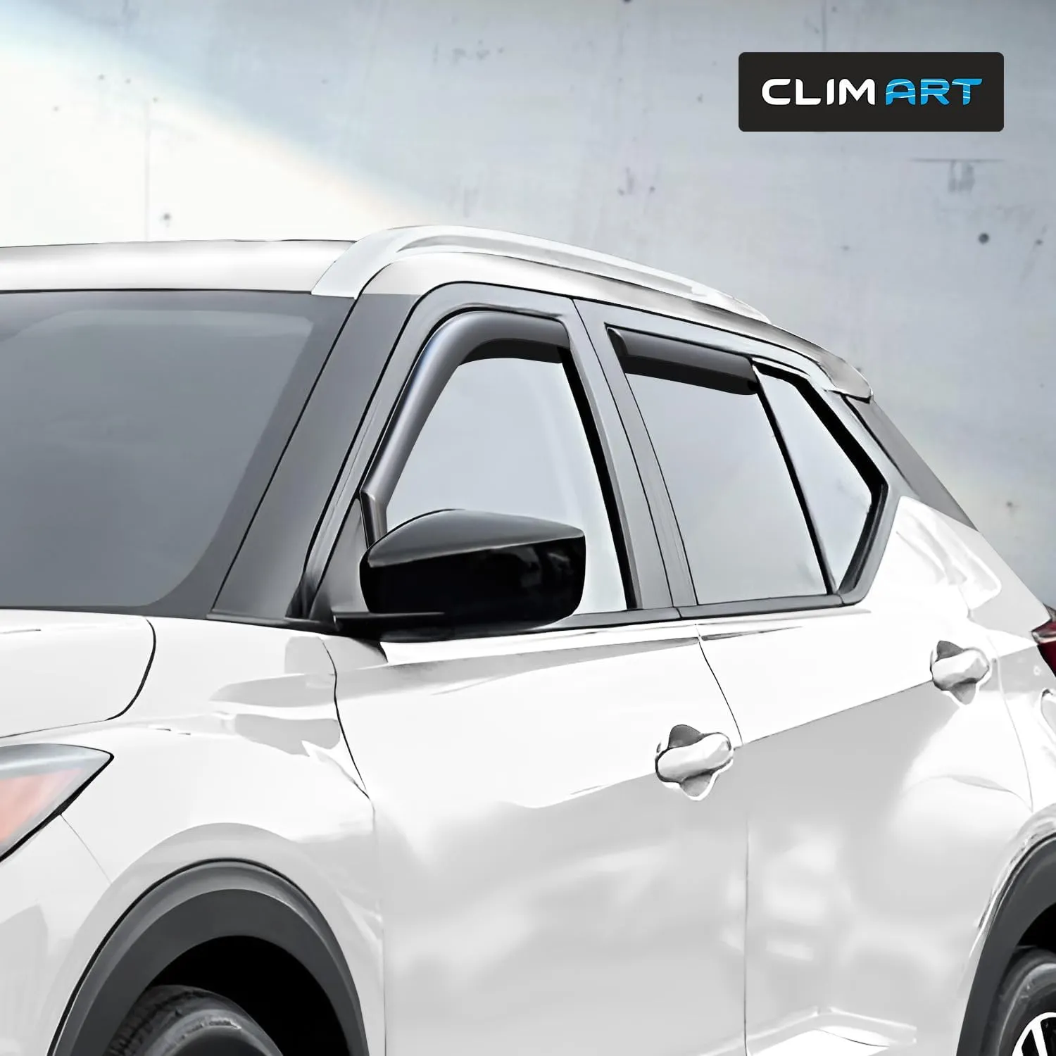 CLIM ART in-Channel Incredibly Durable Rain Guards for Nissan Kicks 2018-2024, Original Window Deflectors, Vent Window Visors, Vent Deflector, 4 pcs. - 619250