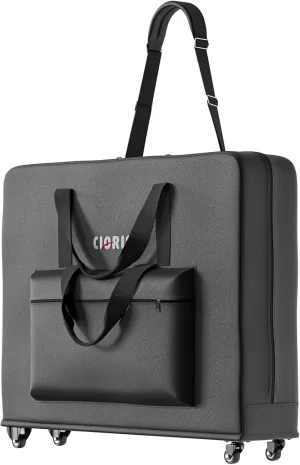 CLORIS Professional Carrying Bag Universal for Massage Table with Wheels and Storage Pockets Large