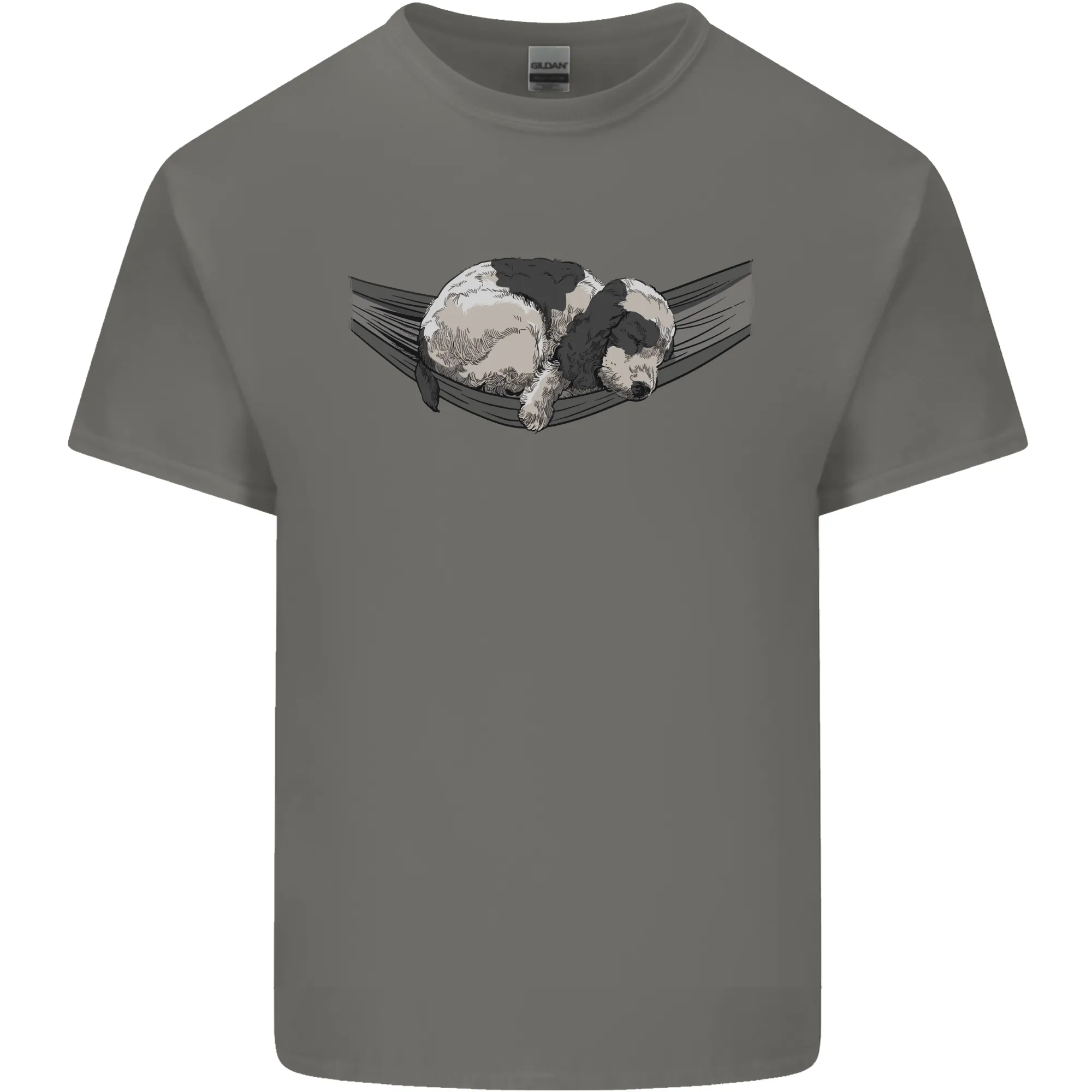 Cocker Spaniel on a Hammock Dog Mens Light Cotton T-Shirt