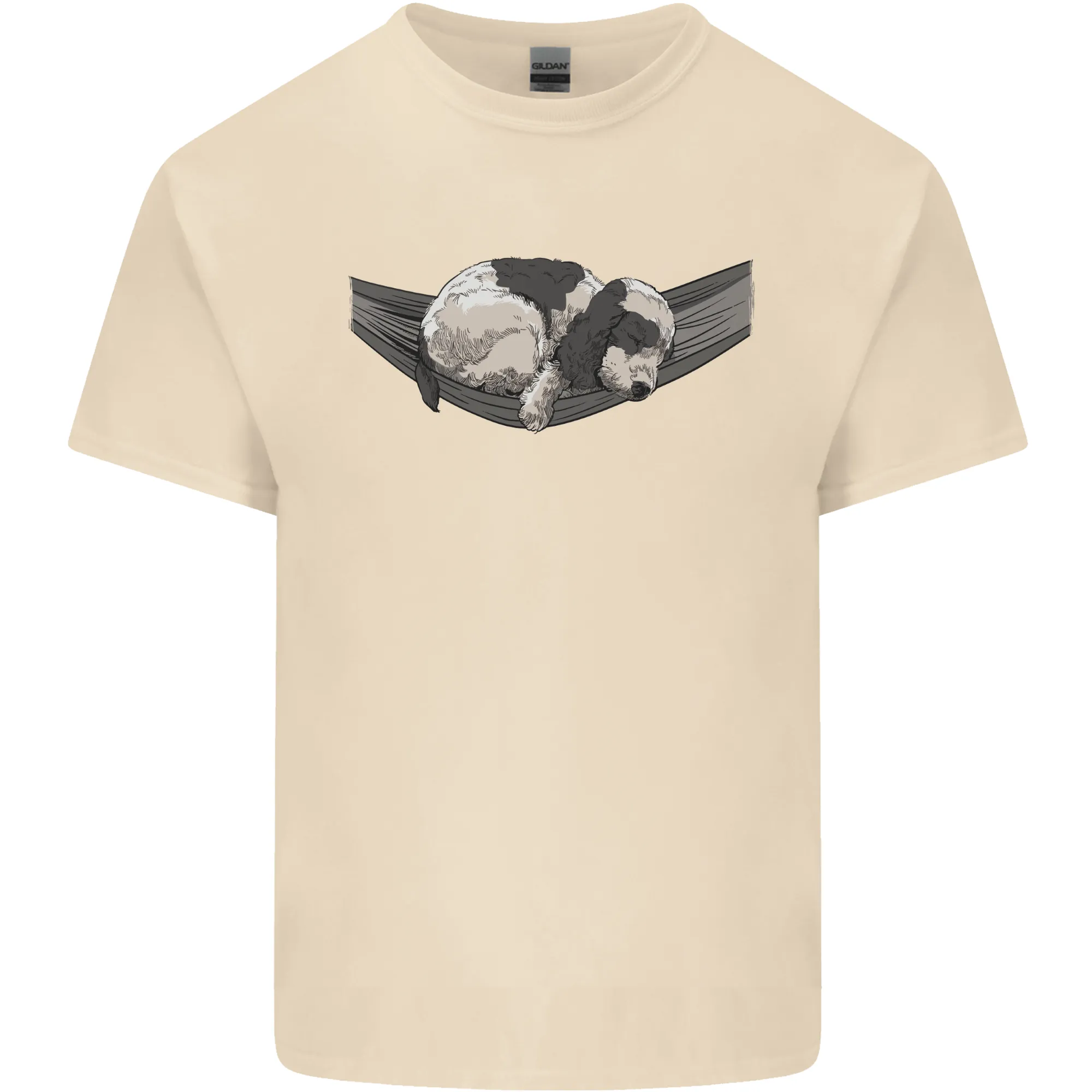 Cocker Spaniel on a Hammock Dog Mens Light Cotton T-Shirt