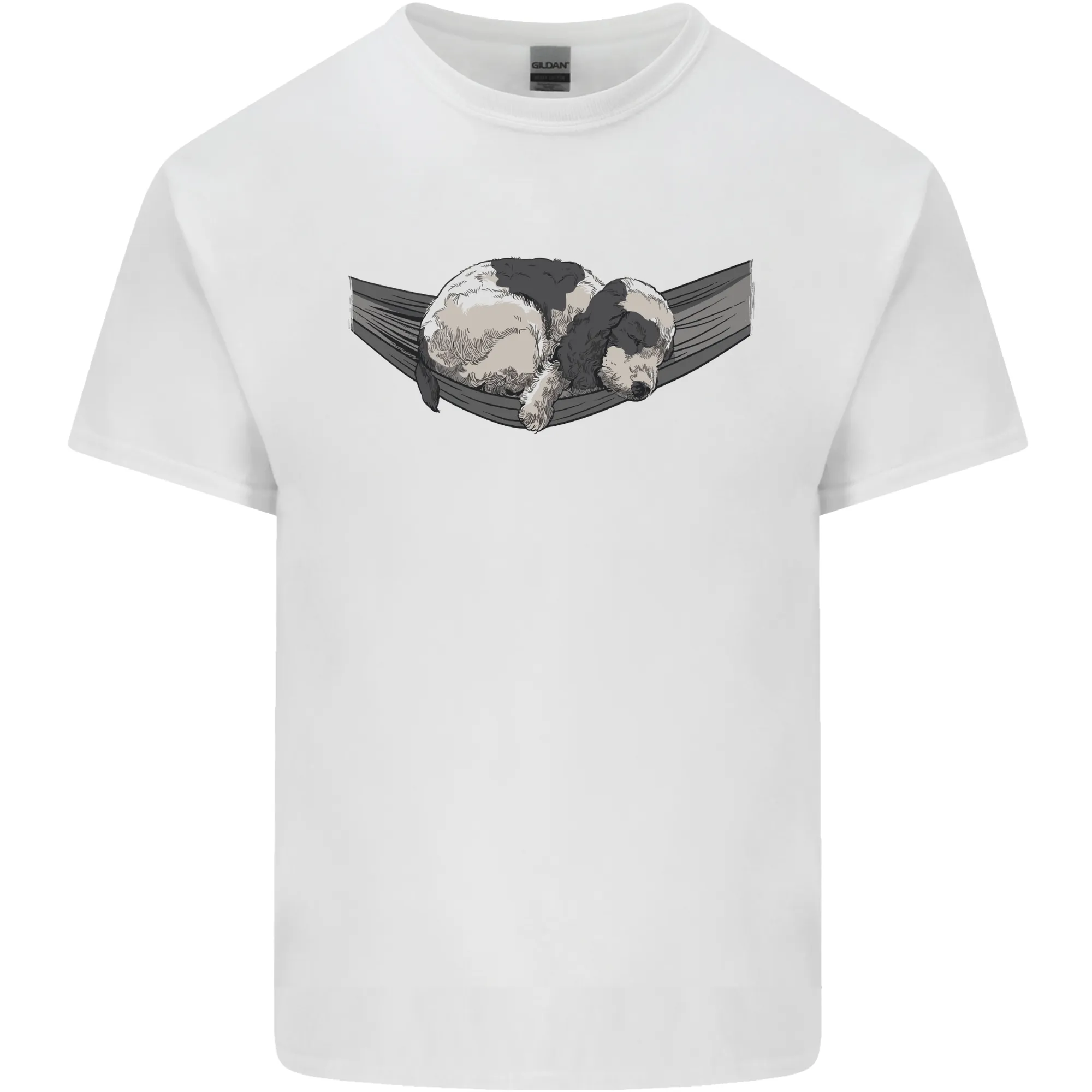 Cocker Spaniel on a Hammock Dog Mens Light Cotton T-Shirt