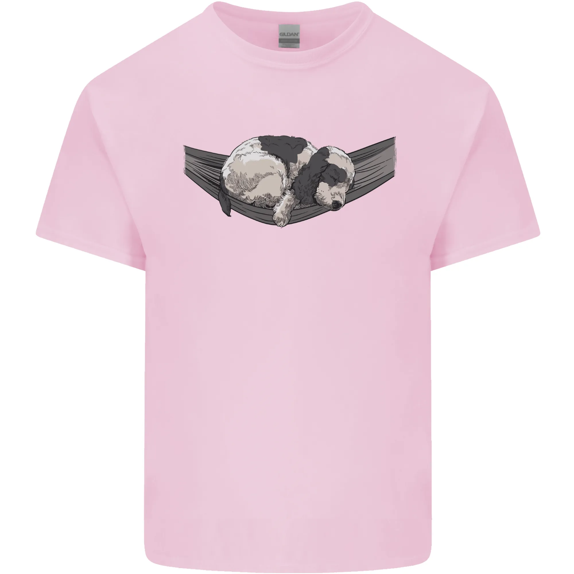 Cocker Spaniel on a Hammock Dog Mens Light Cotton T-Shirt