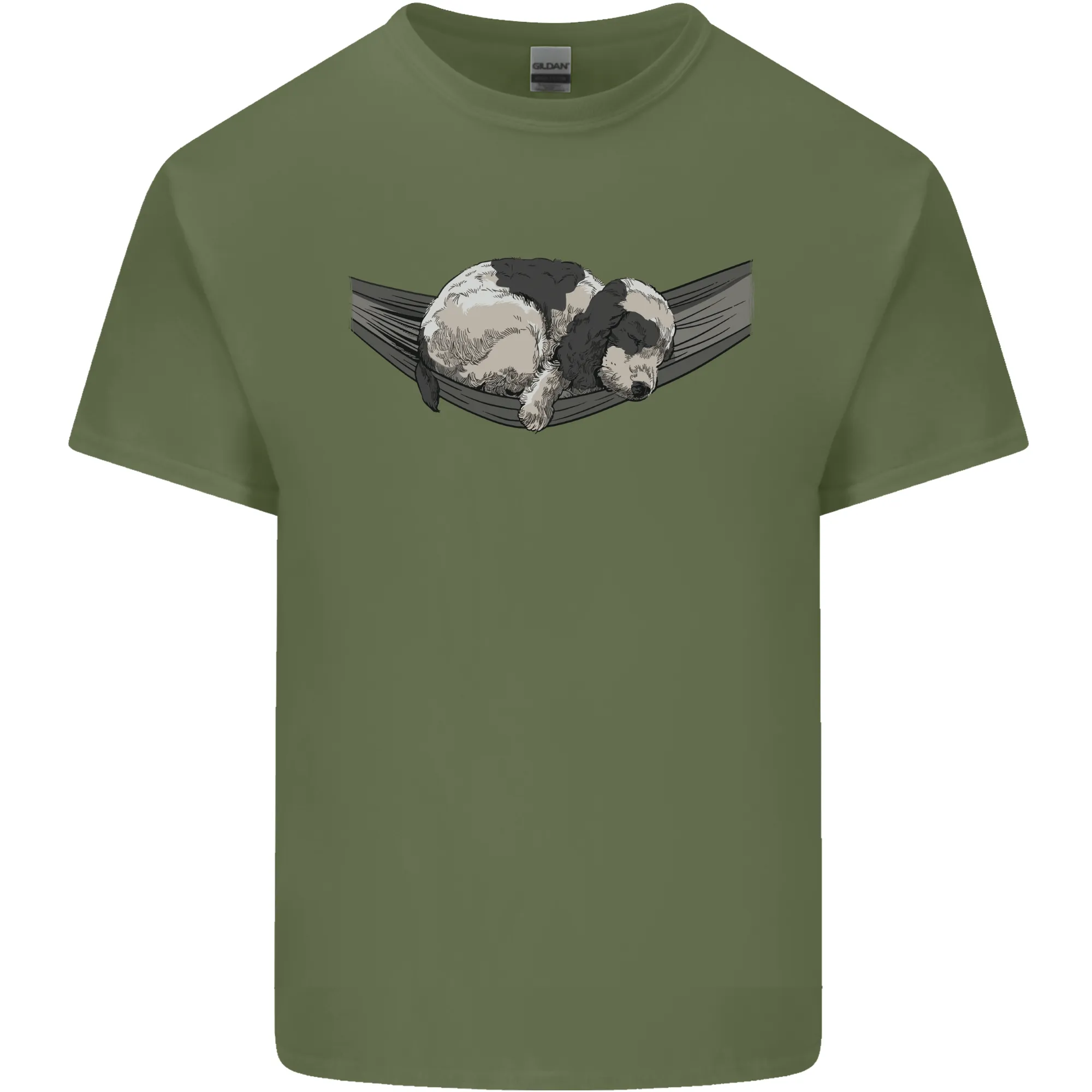 Cocker Spaniel on a Hammock Dog Mens Light Cotton T-Shirt