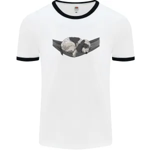 Cocker Spaniel on a Hammock Dog Mens Ringer T-Shirt