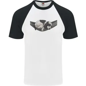 Cocker Spaniel on a Hammock Dog Mens S/S Baseball T-Shirt