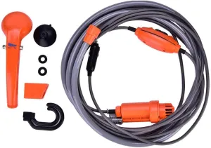Cocoarm 12V Car Plug Shower Kit with Strong Pump, Portable Camping Shower Outdoor Vehicle Mounted Shower Kit with Hook, Suitable for Camping, Boating, Fishing, Pet Cleaning