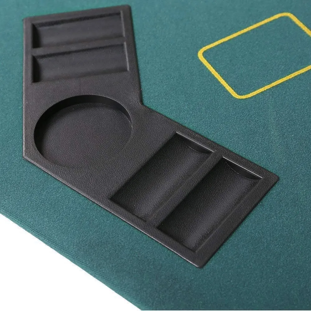 COLOR TREE Foldable Poker Table Equipment Sets, 11.5 Gram Texas Hold 'em Clay Poker Chip Set with Aluminum Case