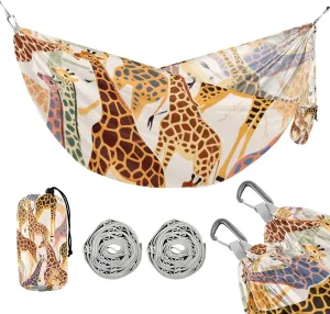 Colorful Cartoon Animal Giraffe 330lb Capacity Outdoor Hammocks with Hanging Rope Hanging Hammock for Outside Patio Backyard Poolside hamaca para Camping 0 a 24 Meses