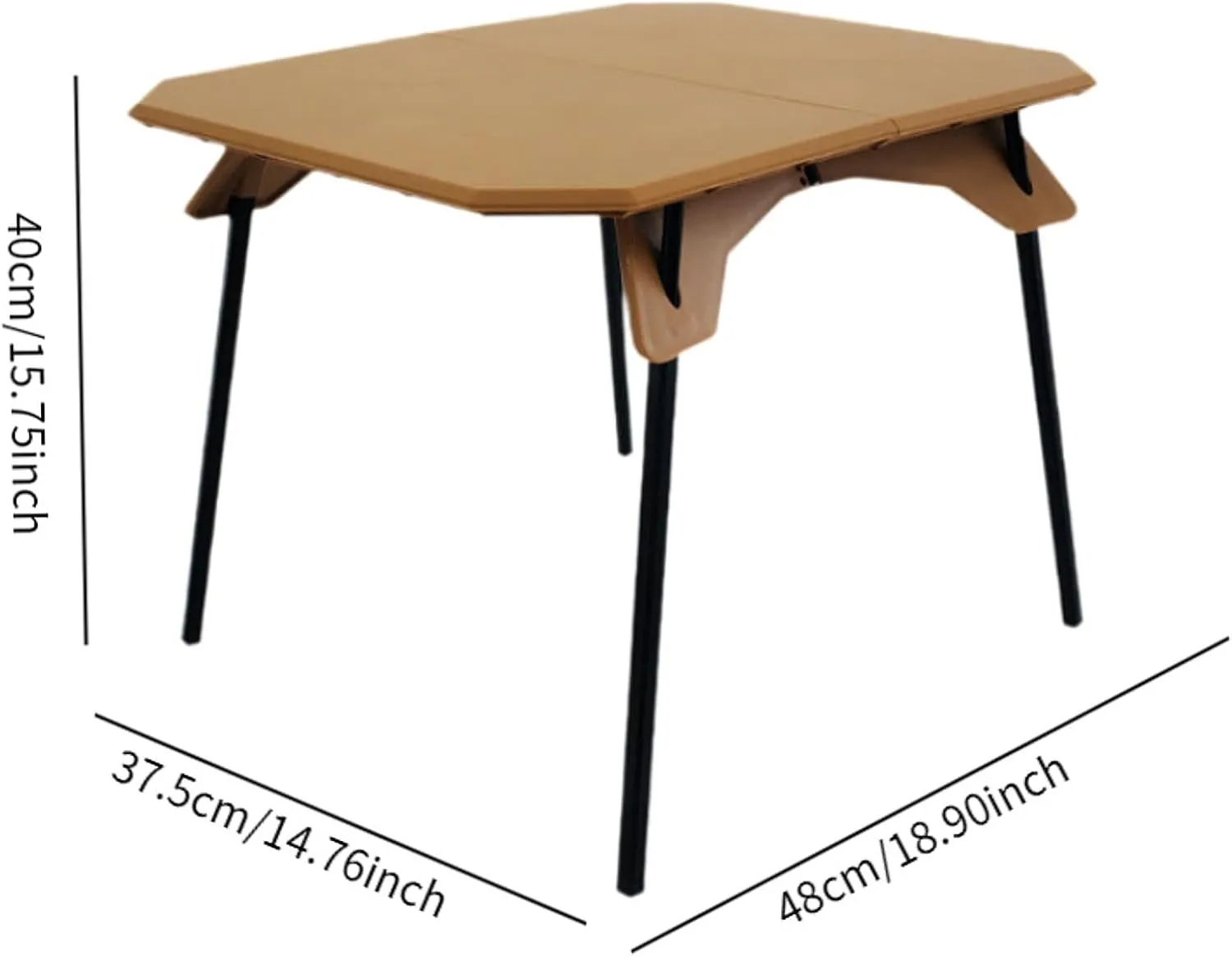 Compact Folding Table for Outdoor Activities with Adjustable Height, Khaki