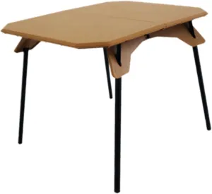 Compact Folding Table for Outdoor Activities with Adjustable Height, Khaki