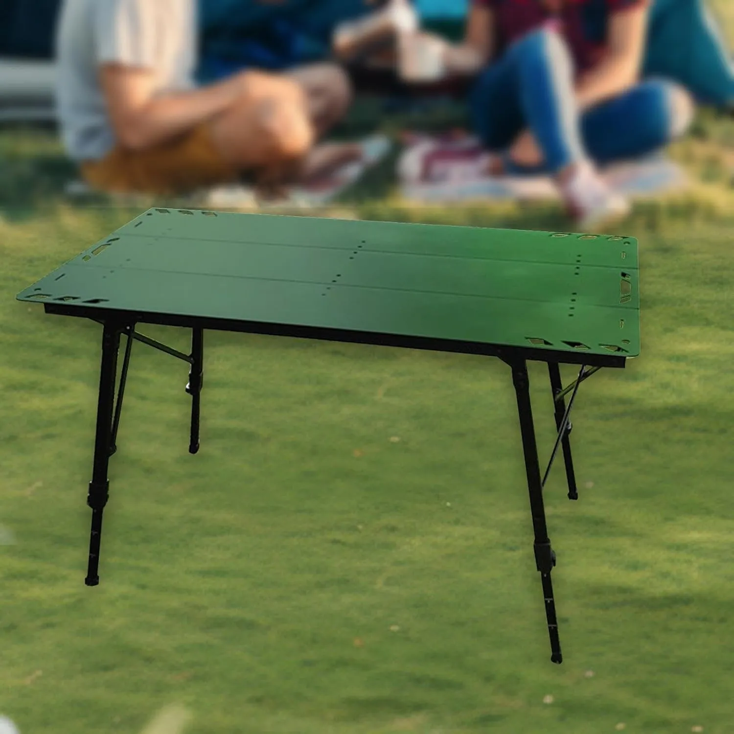 Compact Folding Table for Outdoor Adventures - Adjustable Height and Portable, Black