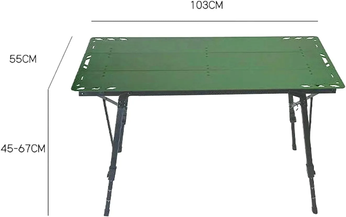 Compact Folding Table for Outdoor Adventures - Adjustable Height and Portable, Black