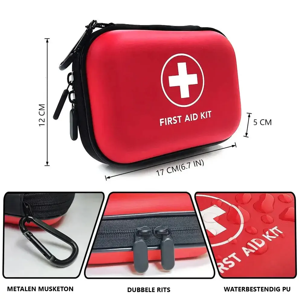 Compacte eerste hulp EHBO kit 90pcs | Rood of Zwart