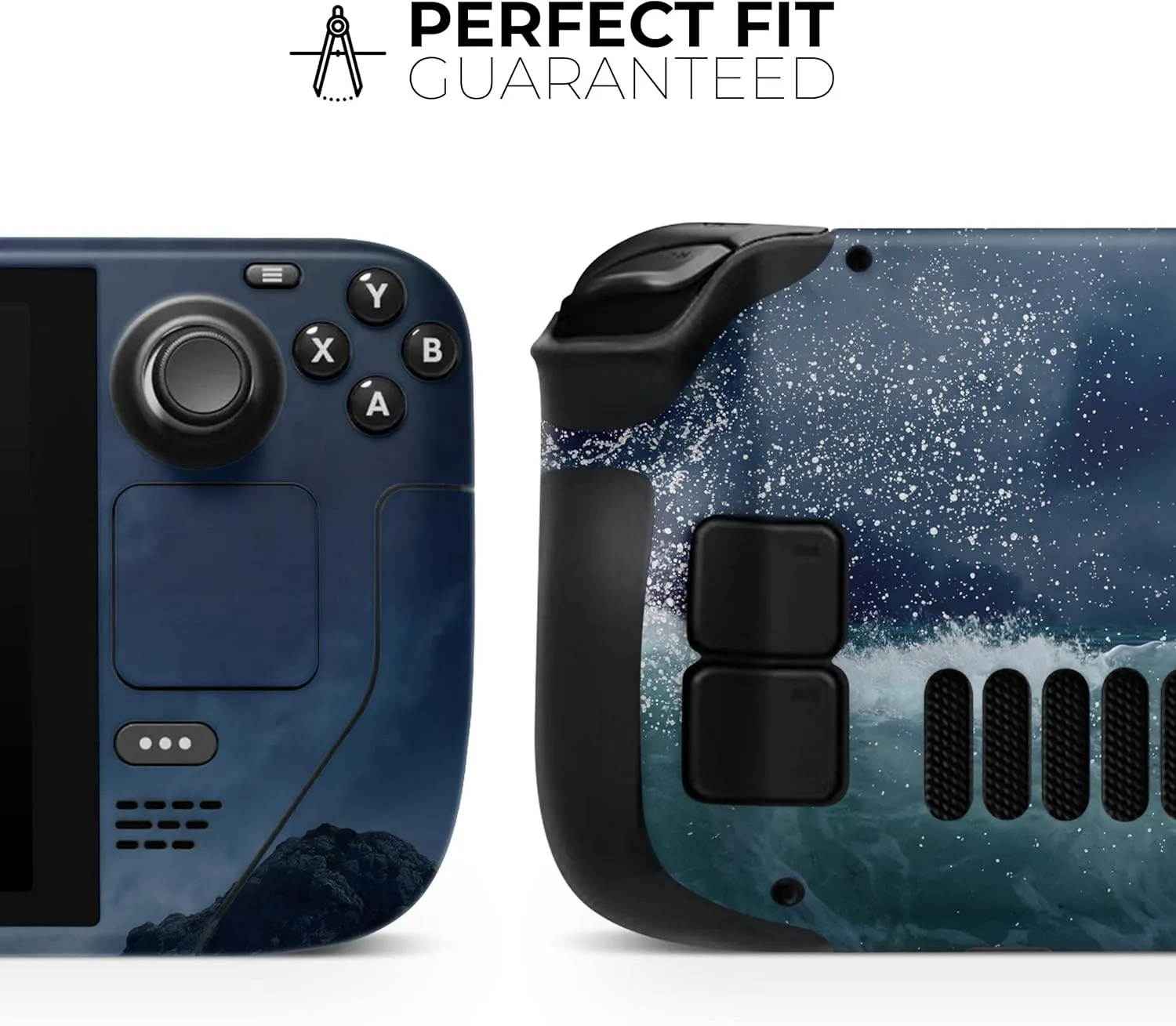 Compatible with Steam Deck - PC Skin Decal Protective Scratch Resistant Vinyl Wrap Gaming Cover - Crashing Waves