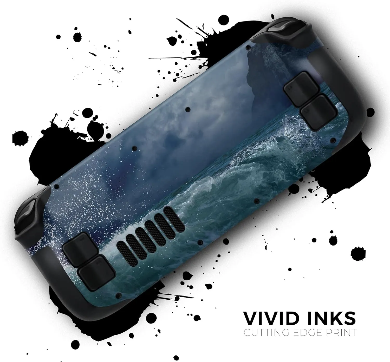 Compatible with Steam Deck - PC Skin Decal Protective Scratch Resistant Vinyl Wrap Gaming Cover - Crashing Waves