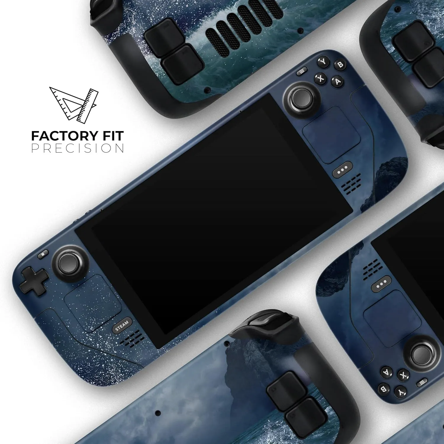 Compatible with Steam Deck - PC Skin Decal Protective Scratch Resistant Vinyl Wrap Gaming Cover - Crashing Waves